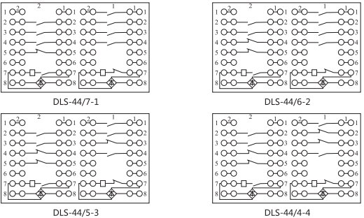 DLS-41/6-6雙位置繼電器內部連接線圖片3
